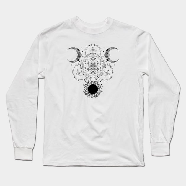 Metatron's Cube | Sacred Geometry Long Sleeve T-Shirt by CelestialStudio